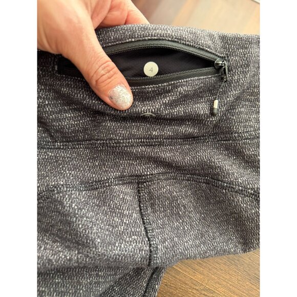 Lululemon Rulu Speed Tight Leggings Black Heathered Gray Size 4 EUC - Picture 11 of 15